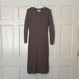 Old Navy Brown Long Sleeve Knit Dress M NWOT